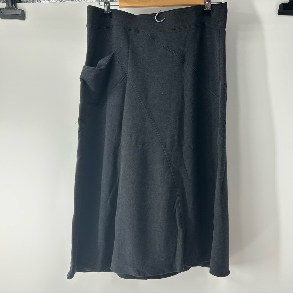 Toad&Co Black (Dark Grey) Midi Skirt with Pocket